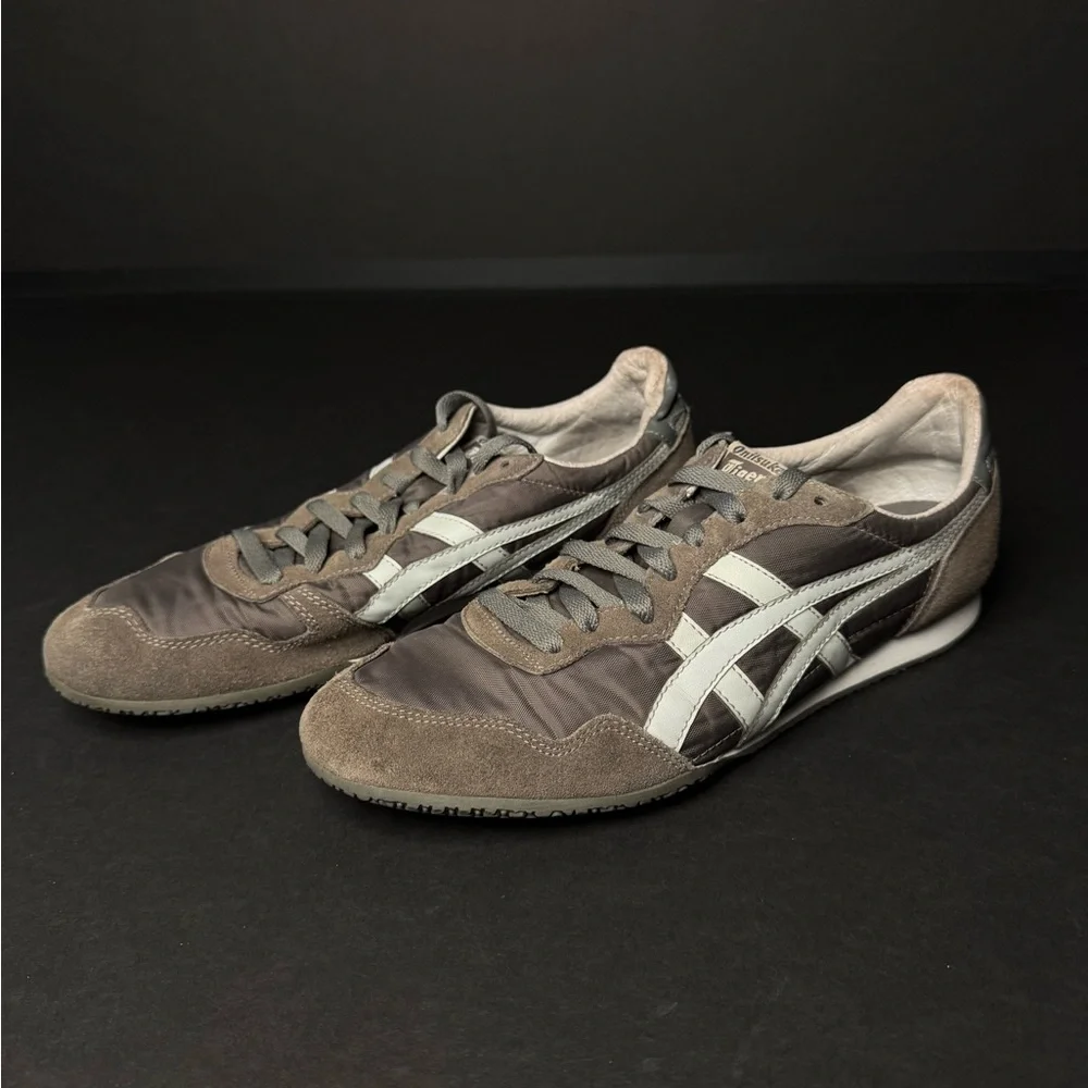 Onitsuka Tiger Serrano by Asics Brown and Gray Sneakers Men’s Size 9.5 - Picture 2 of 7